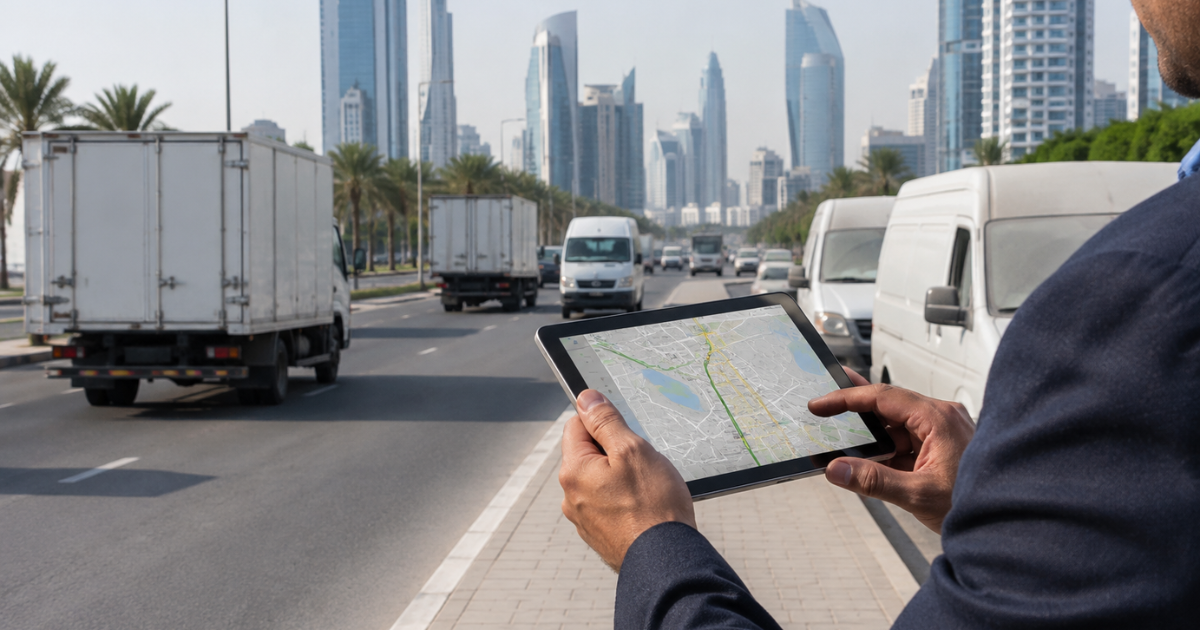 Asateel vehicle tracking in Abu Dhabi commercial transport.
